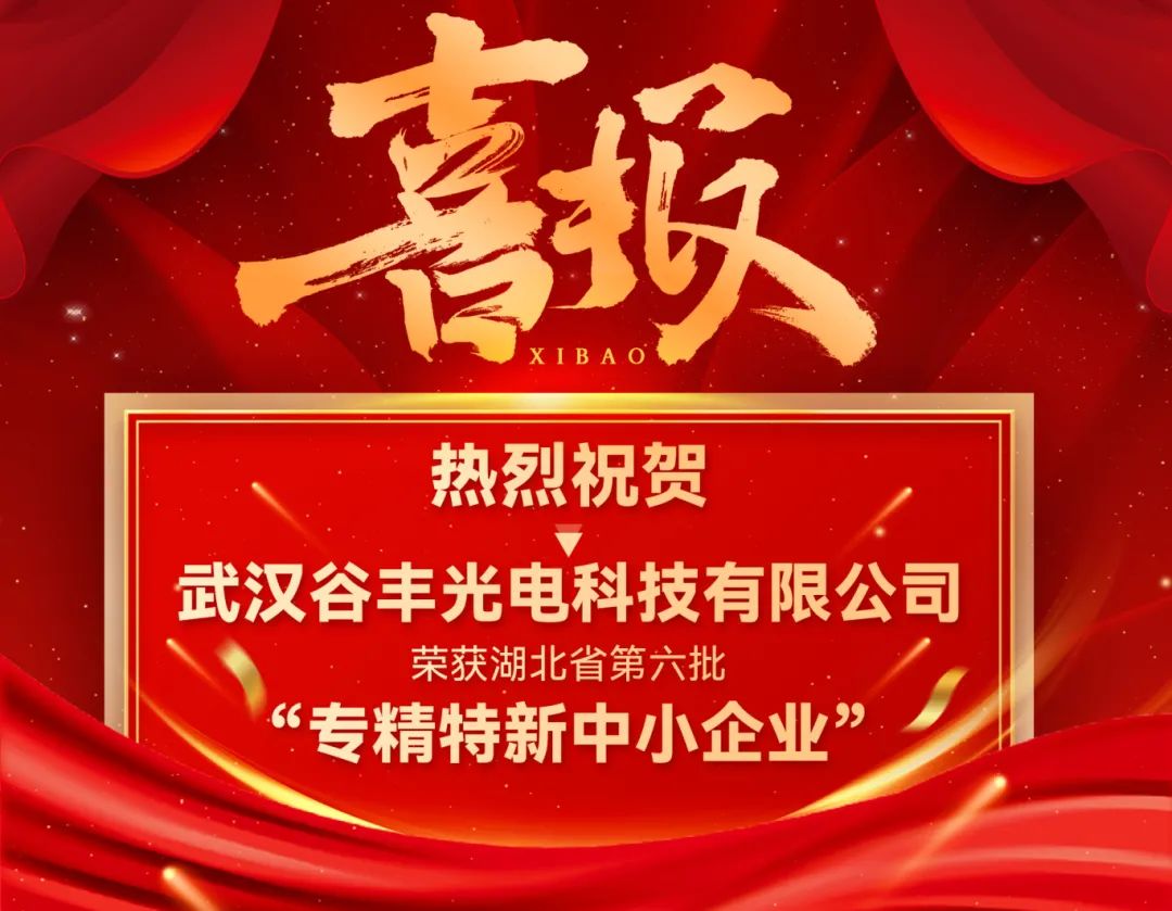 谷豐光電榮獲湖北省第六批專(zhuān)精特新中小企業(yè)認(rèn)定！